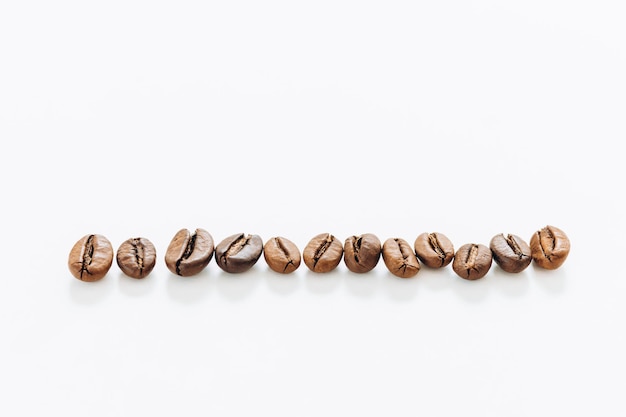 Coffee beans isolated on white background