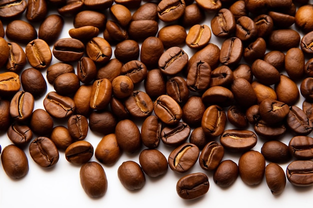 Coffee beans isolated on white background