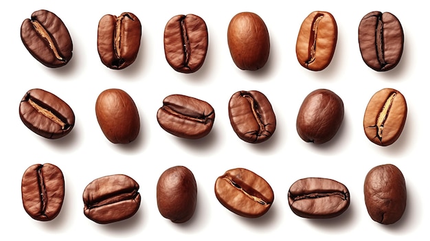 coffee beans isolated on white background