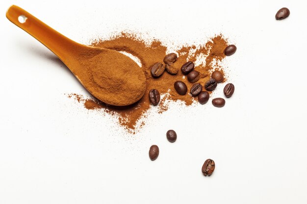 Coffee beans. Isolated on a white background