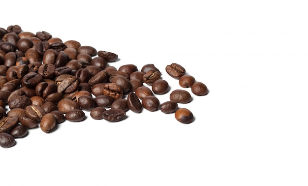 coffee beans isolated on white 