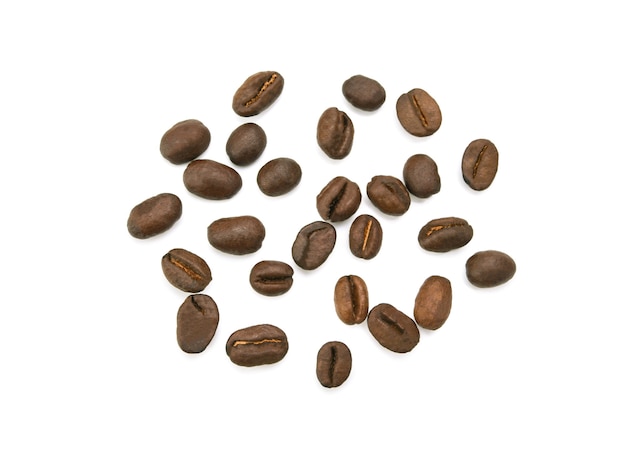 Coffee beans isolated on white