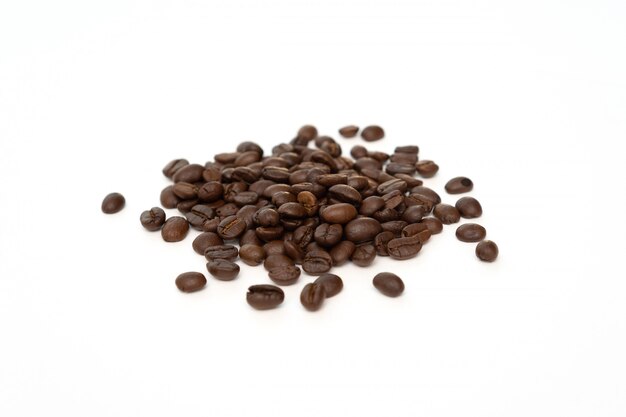 Coffee beans isolated on white