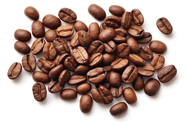 Coffee beans isolated on white