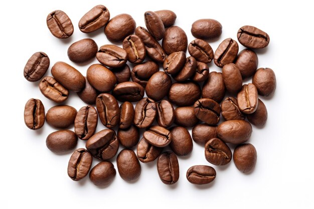 Coffee beans isolated on white