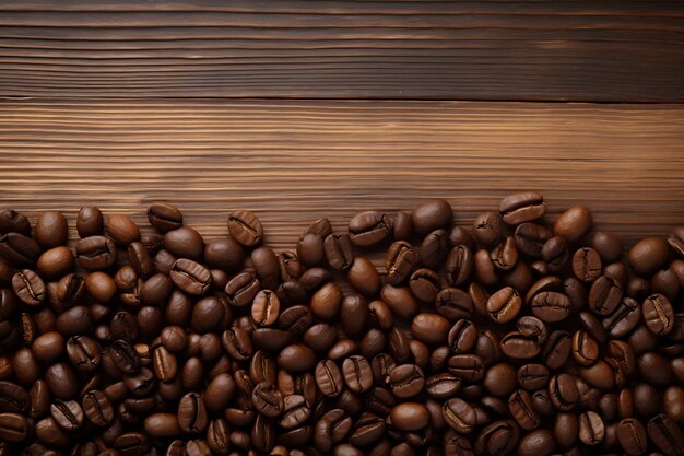 Coffee beans on left on black background cup of coffee