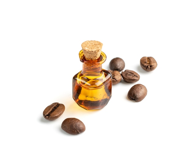 Coffee beans oil isolated