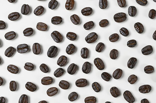 Coffee beans pattern background.