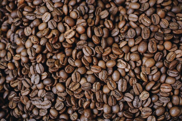 Coffee beans ready for the grinder background