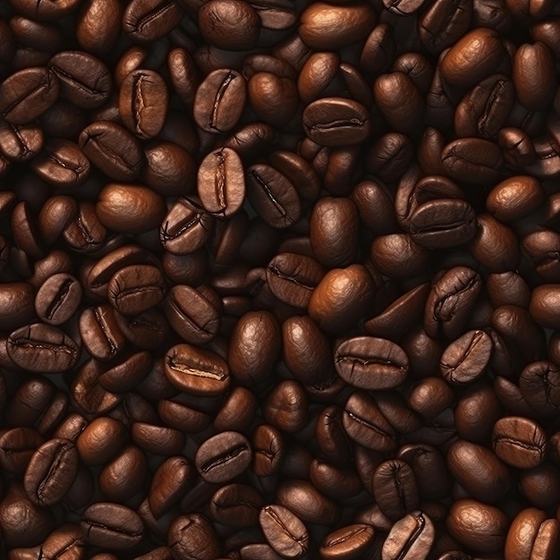 Coffee beans seamless pattern texture background