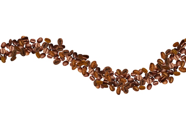 coffee beans splashing