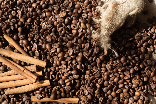 Coffee beans on the table