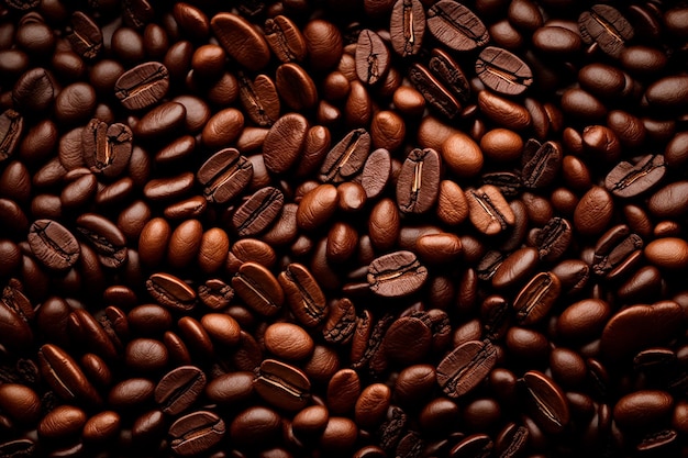 Coffee beans Texture of coffee beans Generative AI