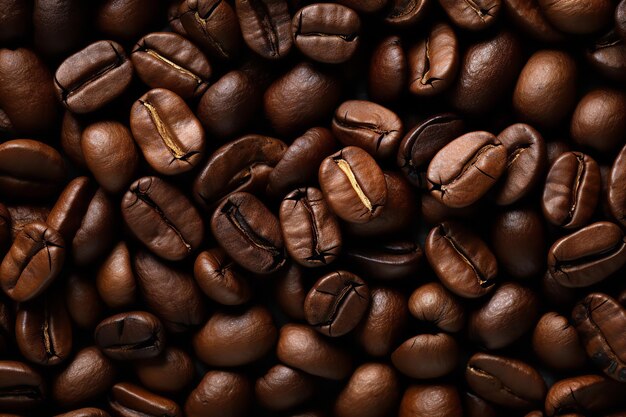 coffee beans top view background
