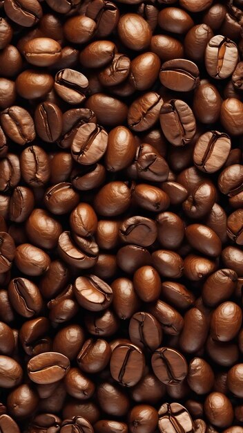 Coffee beans top view background