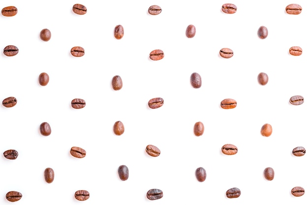 coffee beans top view copy space