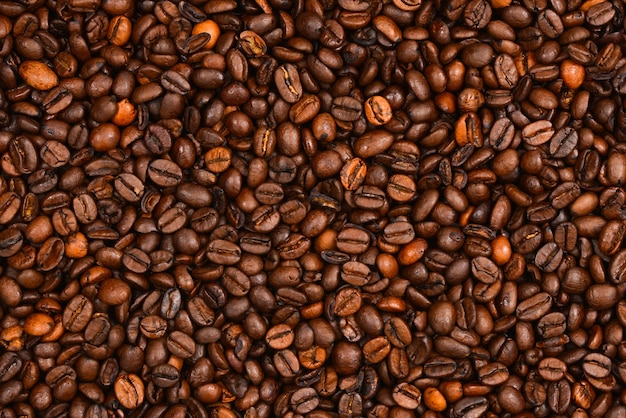 Coffee beans top view