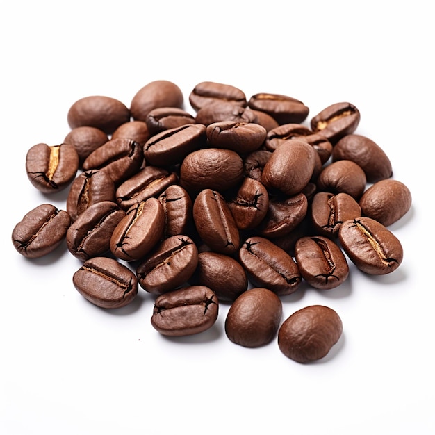 Coffee beans on white background coffee high quality photo