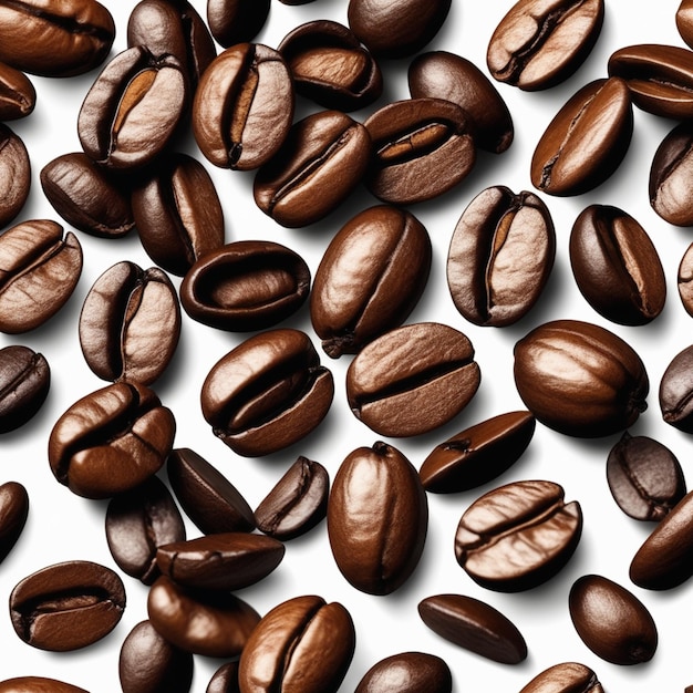 coffee beans on a white background