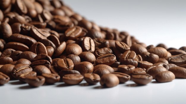 Coffee Beans on White Background