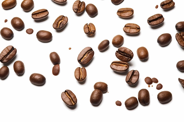 coffee beans white background