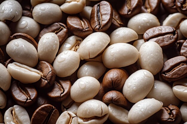 Coffee beans white