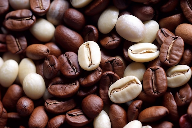 Coffee beans white