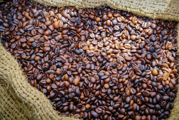 Foto il caffè è stato nel sacco