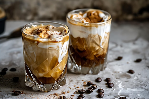 coffee blend in two glasses