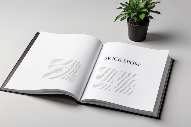 Coffee Book Mockup Blank White Space Design Preview (voorvertoning van het ontwerp van de koffieboek)