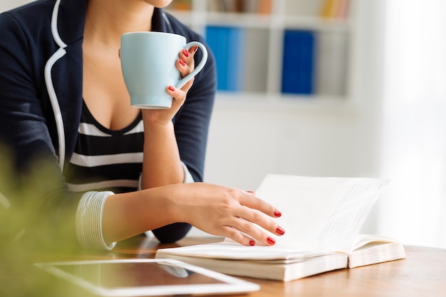 Coffee and book