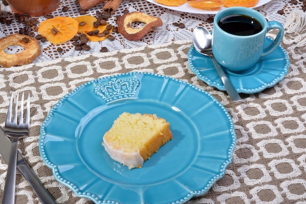 Coffee break  Piece of Cake and Cup of Coffee