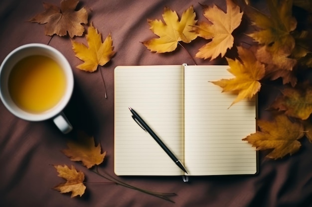 Coffee Break Reflection Captivating Autumn Vibes in Handwriting