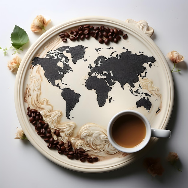 Кофе, соединяющий континенты Международный день кофе Генеративный искусственный интеллект