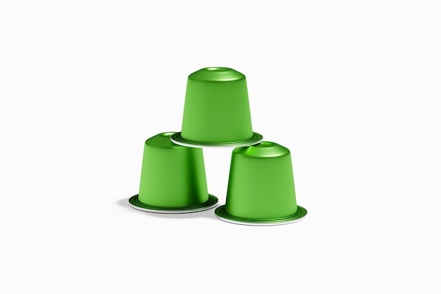 Coffee capsules for background 3D Render