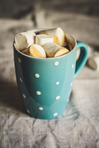 coffee or cocoa with marshmallows  