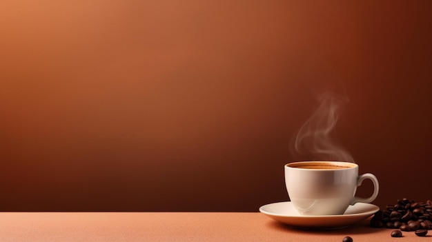 Coffee concept brown background