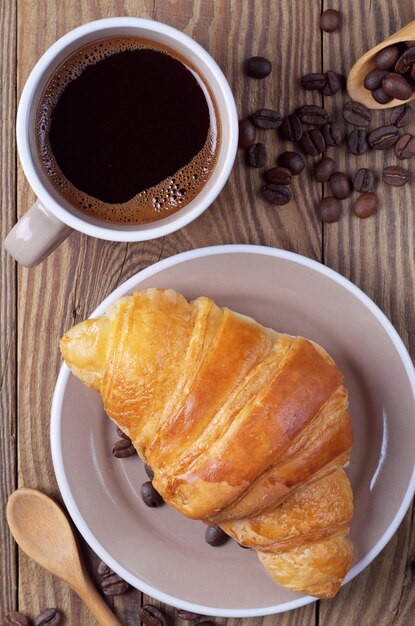 Coffee and croissants