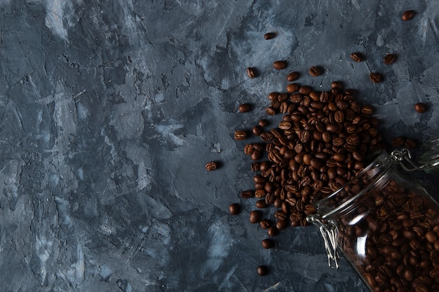 Coffee crumbled from a jar