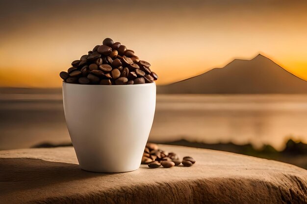 coffee cup in the african desert fair trade coffe branding