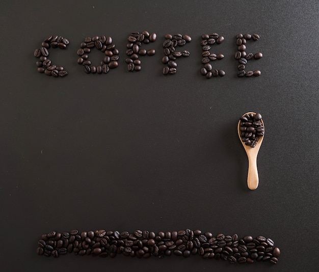 Coffee cup and beans