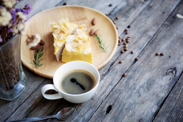 Foto tazza di caffè e torta