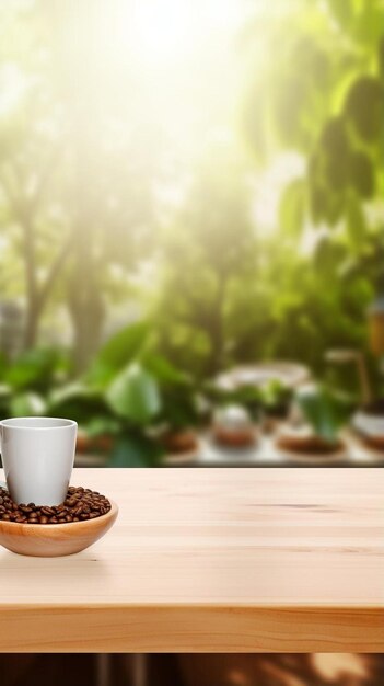 a coffee cup and a coffee cup on a table