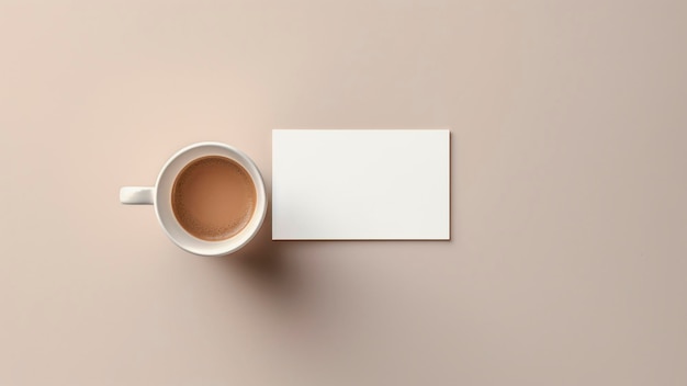 Photo coffee cup and a cup of coffee on a table