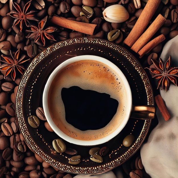커피와 컵 생성 AI