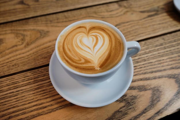 Photo coffee cup heart