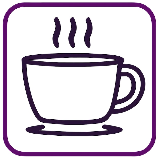 Photo coffee cup icon on white background