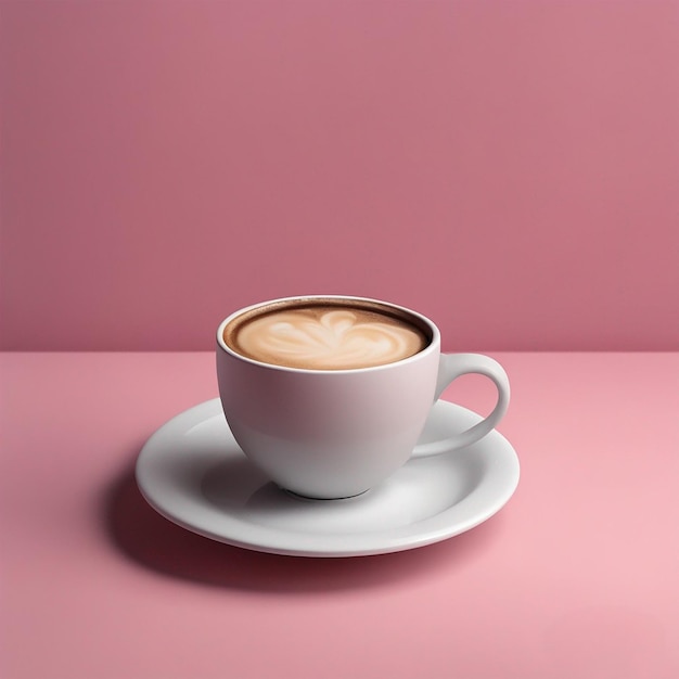 A coffee cup isolated on pink background for international coffee day