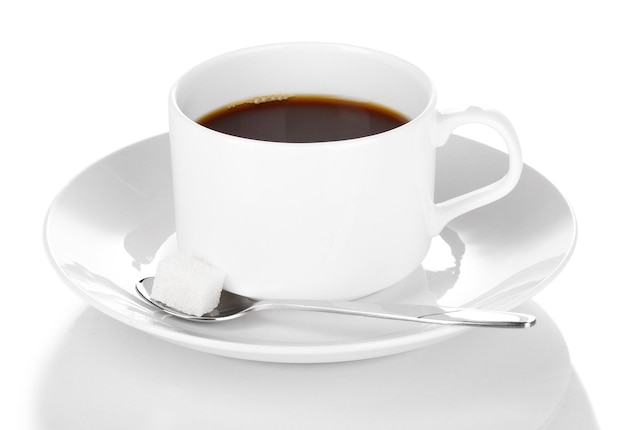 ホワイトに分離されたコーヒーカップ