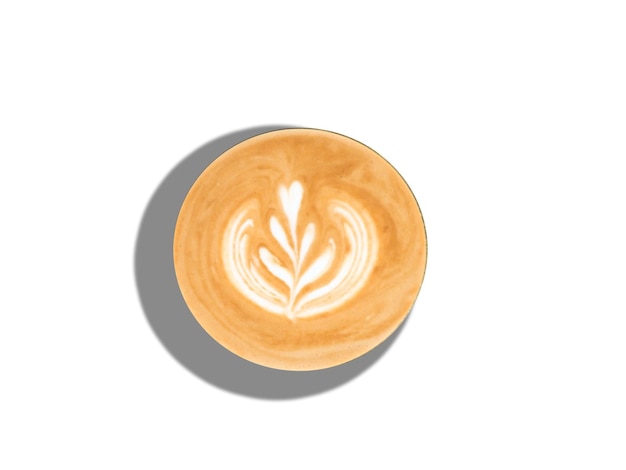 Coffee cup latte art mock up to put design with mugs isolate white background mock up idea